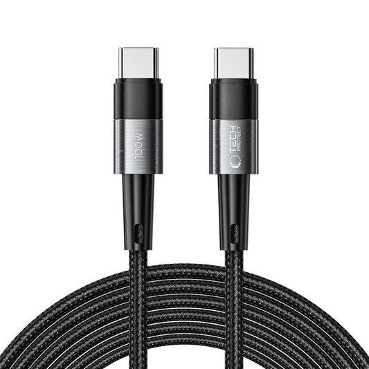 USB-C datový a nabíjecí kabel - USB-C Tech-Protect Ultraboost, 100W, 3m, šedý