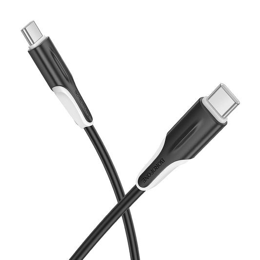 Datový a nabíjecí kabel USB-C - USB-C Borofone BX119 New, 60W, 1m, černý