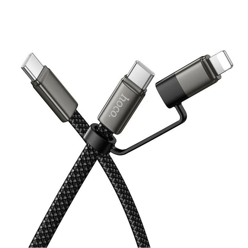 Datový a nabíjecí kabel USB-C - Lightning / USB-C HOCO X125, 60W, 1m, černý