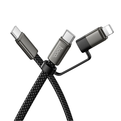 Datový a nabíjecí kabel USB-C - Lightning / USB-C HOCO X125, 60W, 1m, černý