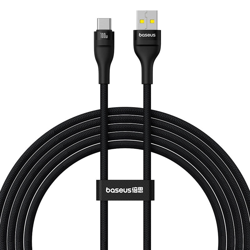 Datový a nabíjecí kabel USB-A - USB-C Baseus Flash Series II, 100W, 2m, černý P10311804111-01
