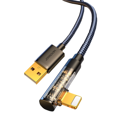 Datový a nabíjecí kabel USB-A - Lightning Joyroom S-UL012A6 úhlový, 18W, 1,2m, černý