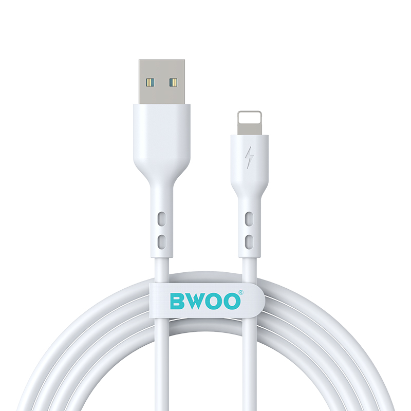 Datový a nabíjecí kabel USB-A - Lightning BWOO BO-X172L-2M, 15W, 2m, bílý
