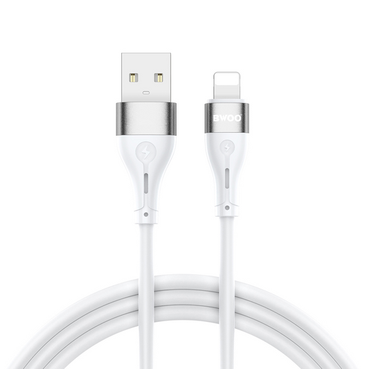 USB-A to Lightning Data and Charging Cable BWOO X280L, 15W, 1m, White