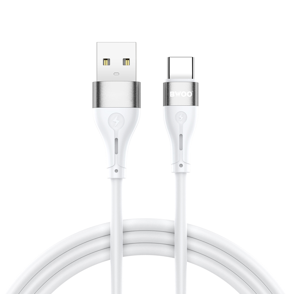 Datový a nabíjecí kabel USB-A - USB-C BWOO X280C, 15W, 1m, bílý