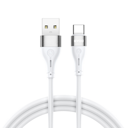 Datový a nabíjecí kabel USB-A - USB-C BWOO X280C, 15W, 1m, bílý