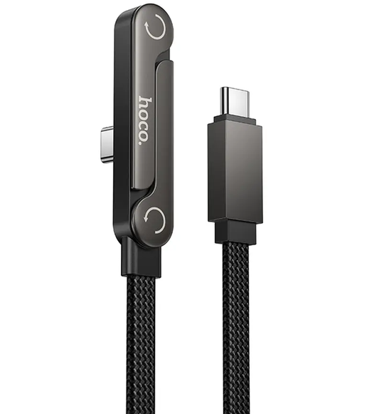 Datový a nabíjecí kabel USB-C - USB-C HOCO U150 Exquisite, 60W, 1,2m, černý