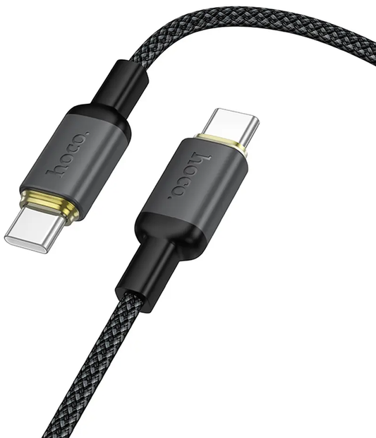 Datový a nabíjecí kabel USB-C - USB-C HOCO X128 Benefit, 60W, 1m, černý