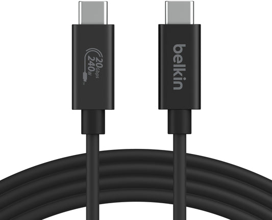 Datový a nabíjecí kabel USB-C - USB-C Belkin Connect, 240W, 2m, černý INZ004bt2MBK