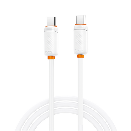 Datový a nabíjecí kabel USB-C - USB-C XO Design NB-Q298, 240W, 1m, bílý