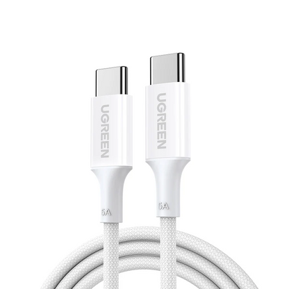 Datový a nabíjecí kabel USB-C - USB-C UGREEN L502 (35221), 100W, 2m, bílý