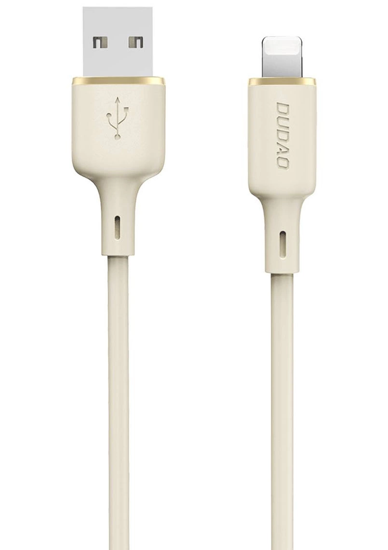 Datový a nabíjecí kabel USB-A - Lightning Dudao L7SL, 18W, 1m, béžový