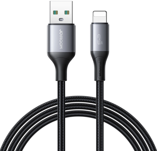 Datový a nabíjecí kabel USB-A - Lightning Joyroom S-A28 Flash, 18W, 1m, černý