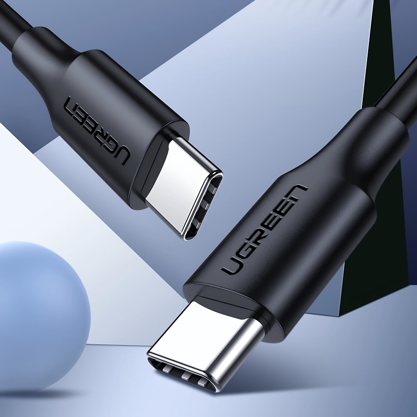 Datový a nabíjecí kabel USB-C - USB-C UGREEN US286, 60W, 3m, černý