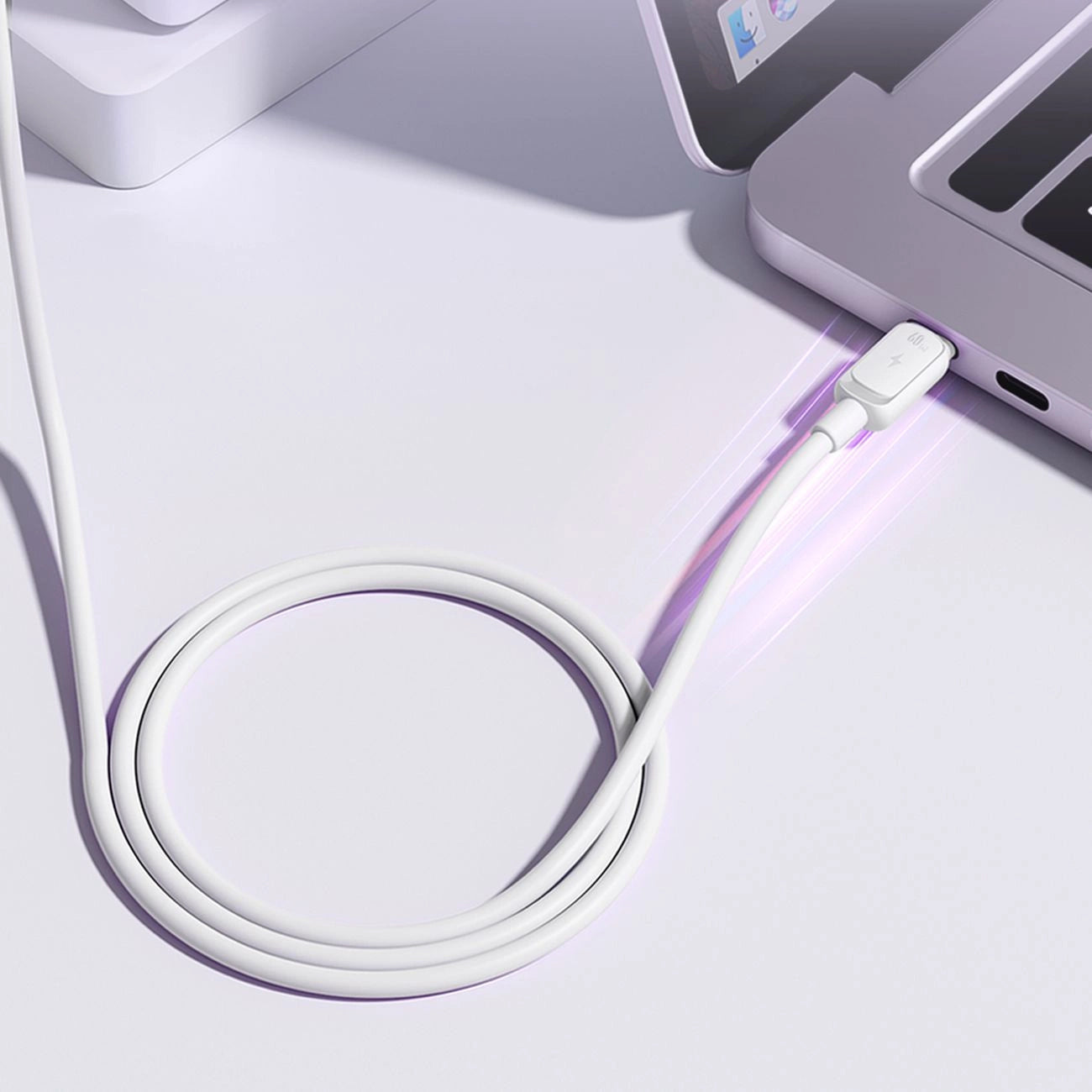 Datový a nabíjecí kabel USB-C - USB-C Joyroom S-A14, 60W, 1.2m, Bílý