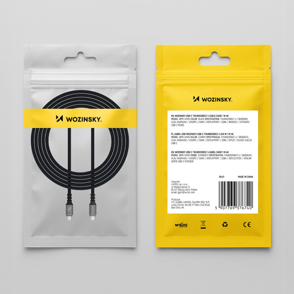 Datový a nabíjecí kabel USB-C - USB-C WZK WPS-UY42S, 240W, 2m, černý