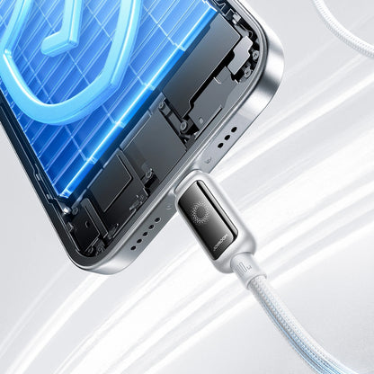 Datový a nabíjecí kabel USB-C - USB-C Joyroom S-A55 StarFlight Display, 100W, 1.2m, Bílý