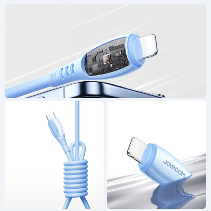 Datový a nabíjecí kabel USB-C - Lightning Joyroom S-A59 Vibrant, 30W, 1.2m, Modrý