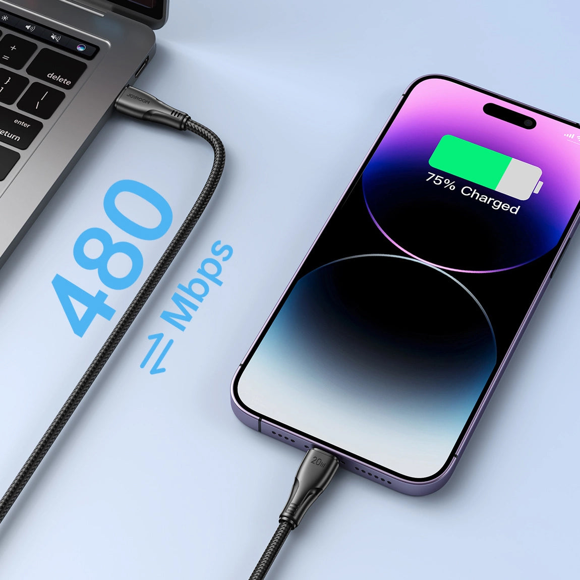 Datový a nabíjecí kabel USB-C - Lightning Joyroom S-A11, 20W, 1.2m, černý