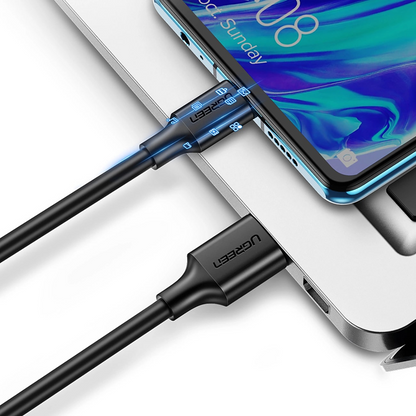 Datový a nabíjecí kabel USB-A - USB-C UGREEN US184, 18W, 0.5m, černý