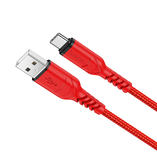 Kabel pro data a nabíjení USB-A - USB-C HOCO X59 Victory, 18W, 1m, červený