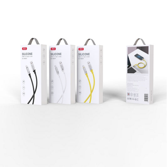 Datový a nabíjecí kabel USB-A - USB-C XO Design NB251, 18W, 1m, Černý