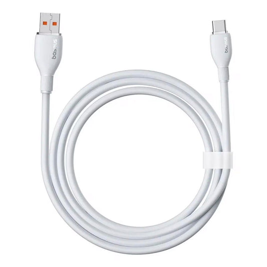 Datový a nabíjecí kabel USB-A - USB-C Baseus Pudding, 100W, 2m, bílý P10355703221-01