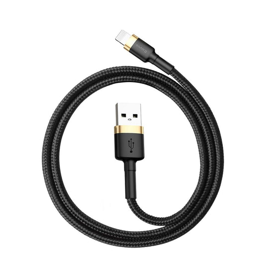 Datový a nabíjecí kabel USB-A - Lightning Baseus Cafule, 18W, 1m, Zlatý