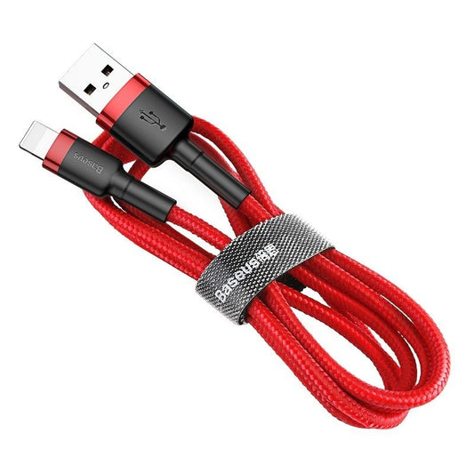 Datový a nabíjecí kabel USB-A - Lightning Baseus Cafule, 18W, 1m, červený CALKLF-B09