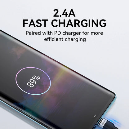 USB-A to USB-C Data and Charging Cable WZK WNBAC1, 20W, 1m, Black