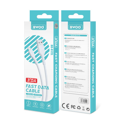 Datový a nabíjecí kabel USB-A - Lightning BWOO X172L, 18W, 1m, Bílý