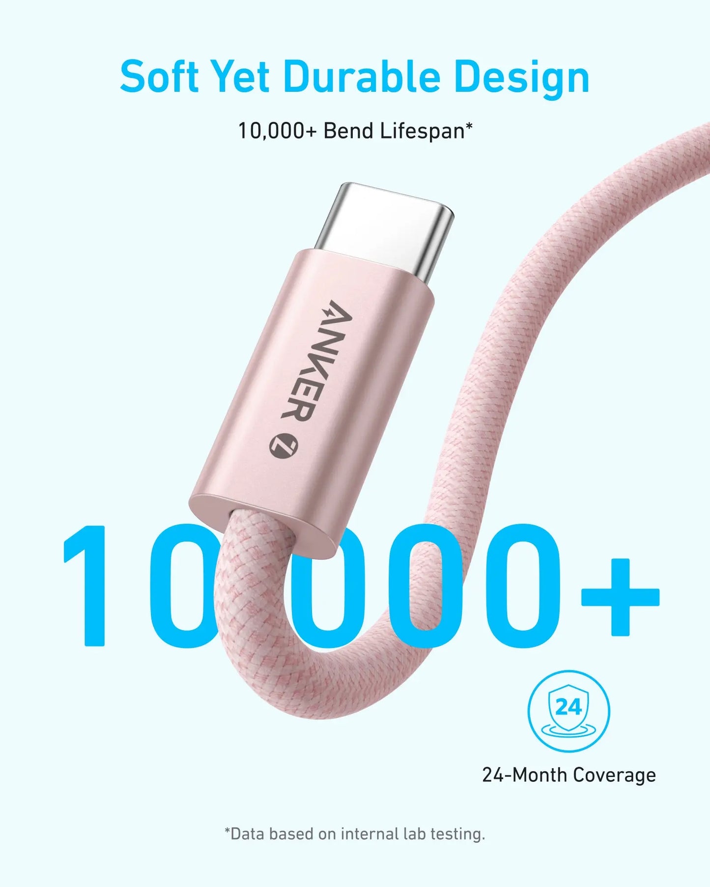 Datový a nabíjecí kabel USB-C - USB-C Anker Zolo, 240W, 1m, Černý A8060H11