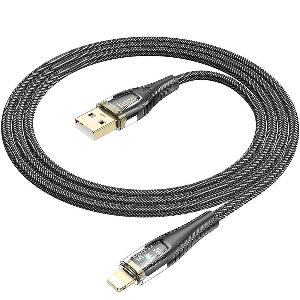 Datový a nabíjecí kabel USB-A - Lightning HOCO U121, 18W, 1.2m, Černý