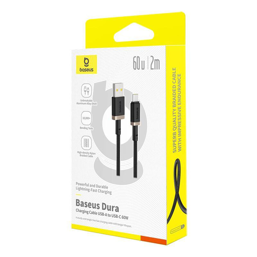 Datový a nabíjecí kabel USB-A - USB-C Baseus Dura Series, 60W, 2m, Zlatý P10377802U01-02