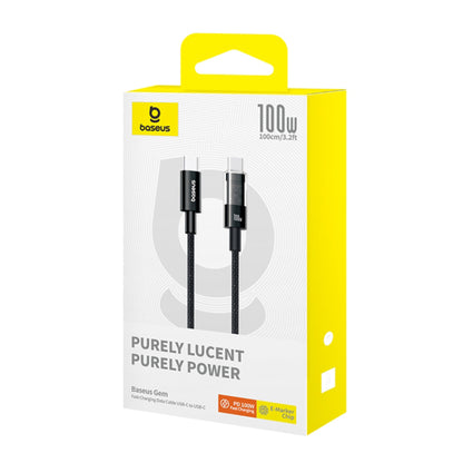 Datový a nabíjecí kabel USB-C - USB-C Baseus Gem, 100W, 1m, Černý P10373000111-00