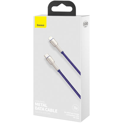 Datový a nabíjecí kabel USB-C - Lightning Baseus Cafule Metal Series, 20W, 1m, Fialový CATLJK-A05