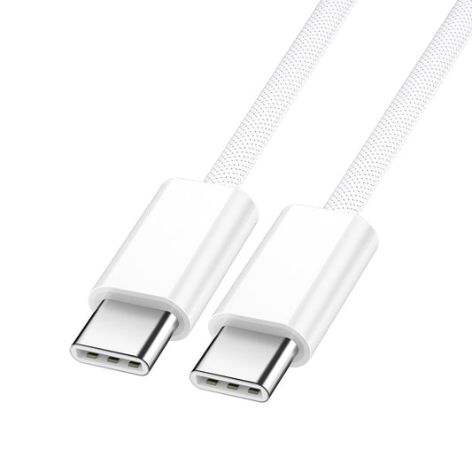 Datový a nabíjecí kabel USB-C - USB-C BWOO BO-X284, 60W, 2m, Bílý