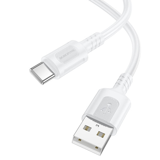 Datový a nabíjecí kabel USB-A - USB-C Borofone BX111 Feliz, 20W, 1m, Bílý