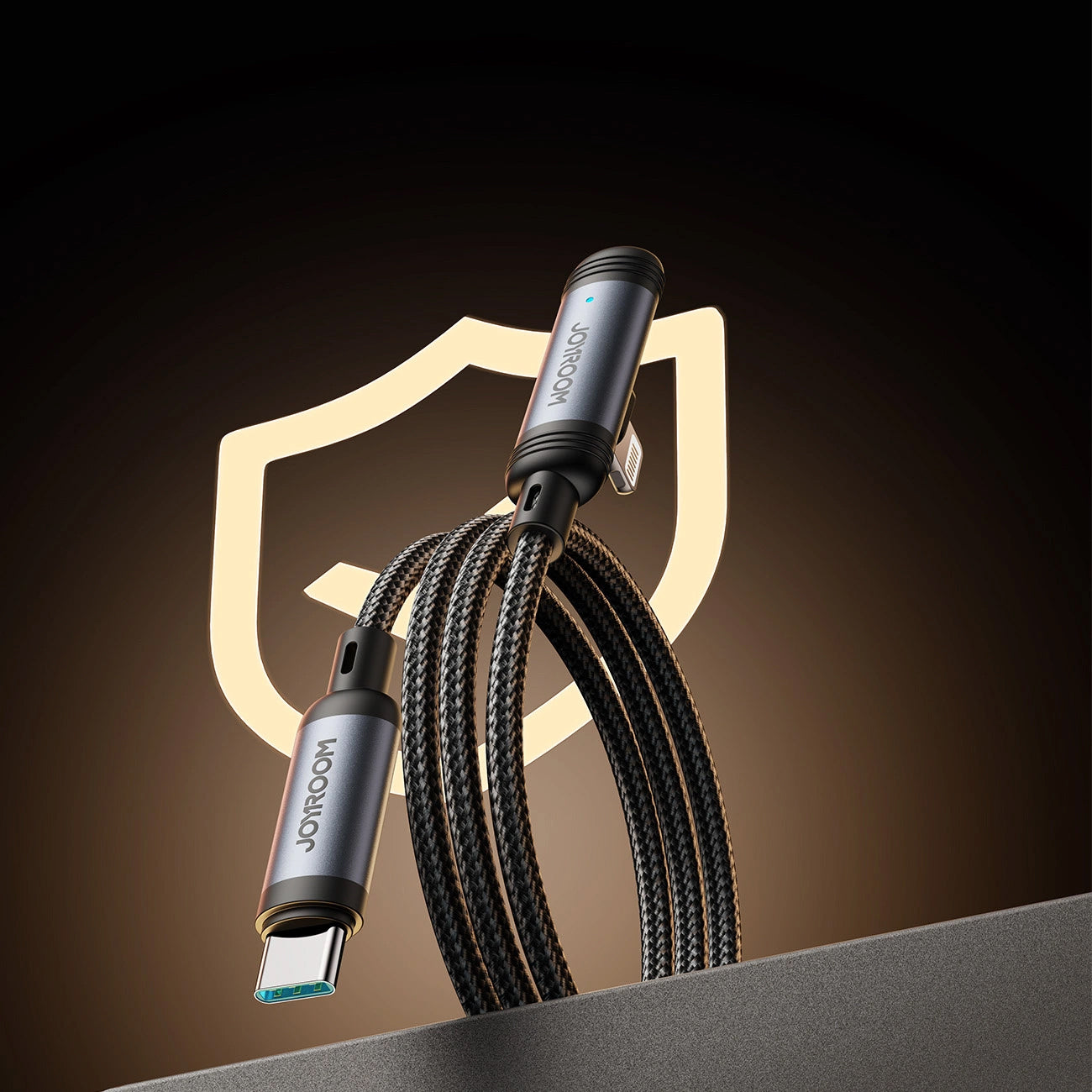 Datový a nabíjecí kabel USB-C - Lightning Joyroom S-A56 EnjoyX Angled, 30W, 1.2m, černý