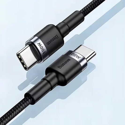 Datový a nabíjecí kabel USB-C - USB-C Baseus Cafule, 100W, 2m, šedý CATKLF-BLG1