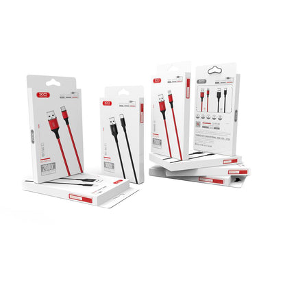 Datový a nabíjecí kabel USB-A - USB-C XO Design NB143, 18W, 1m, Černý