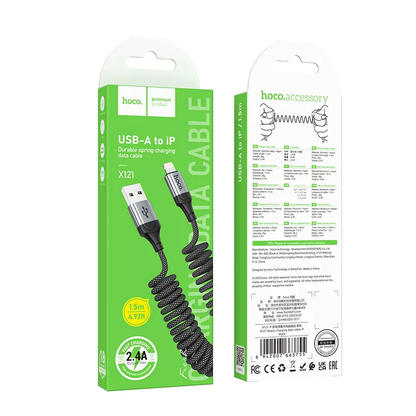 Datový a nabíjecí kabel USB-A - Lightning HOCO X121, 27W, 1.5m, černý