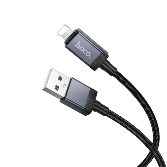 Datový a nabíjecí kabel USB-A - Lightning HOCO X118 Display, 12W, 1m, Černý