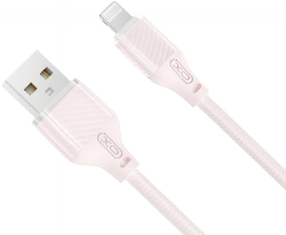 Datový a nabíjecí kabel USB-A - Lightning XO Design NB291, 18W, 1m, Růžový