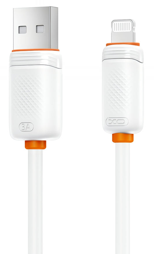 USB-A to Lightning Data and Charging Cable XO Design NB302, 18W, 1m, White