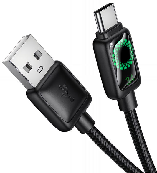 Datový a nabíjecí kabel USB-A - USB-C HOCO U146, 36W, 1.2m, černý