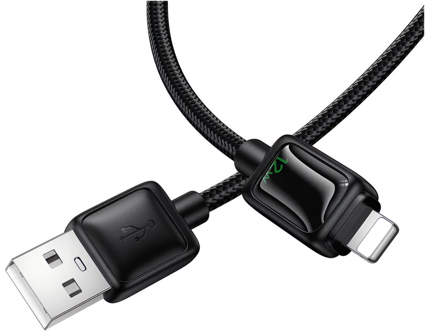 Datový a nabíjecí kabel USB-A - Lightning HOCO U146, 12W, 1.2m, černý