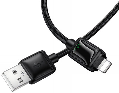 Datový a nabíjecí kabel USB-A - Lightning HOCO U146, 12W, 1.2m, černý