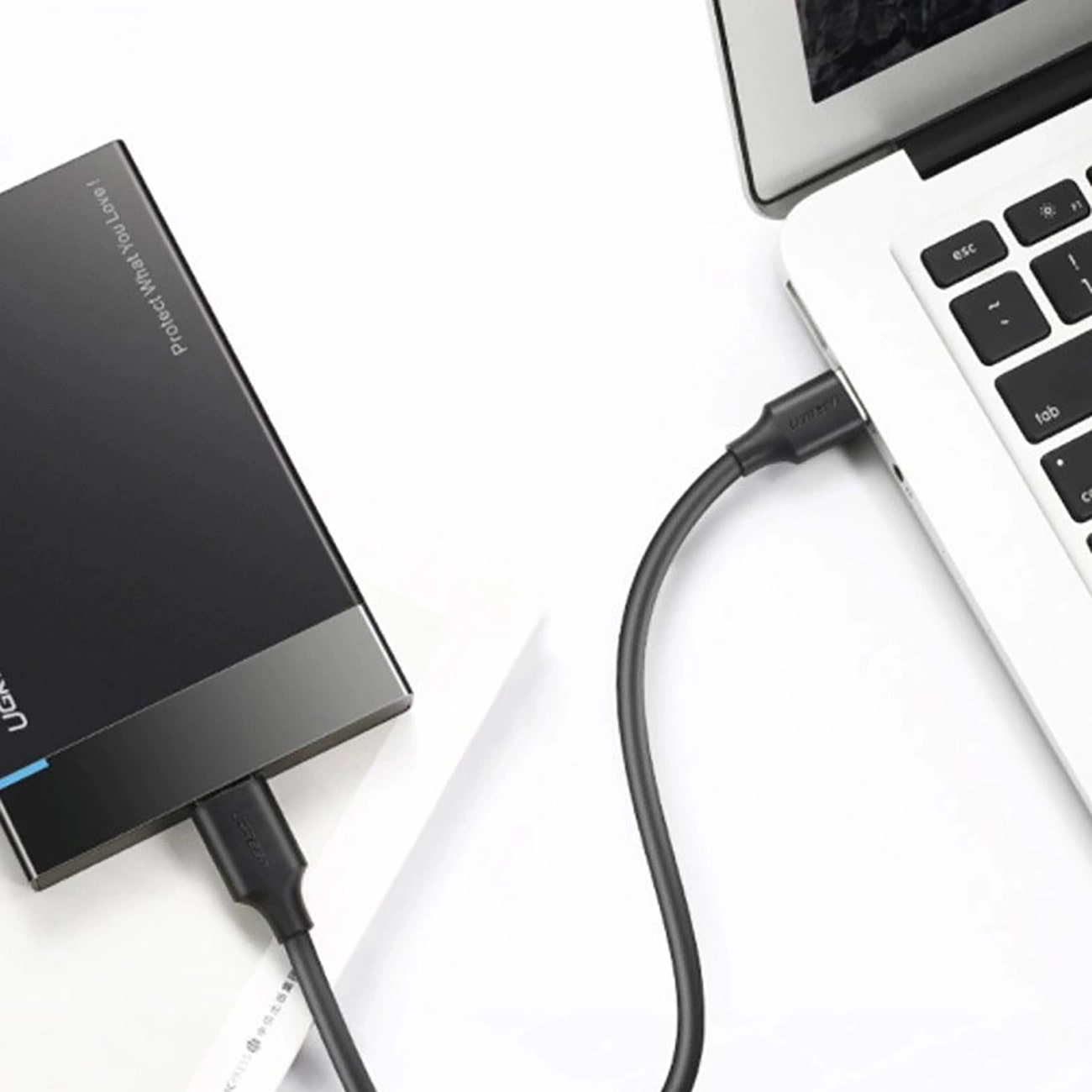 Datový a nabíjecí kabel USB-A - USB-C UGREEN US184, 18W, 0.5m, černý
