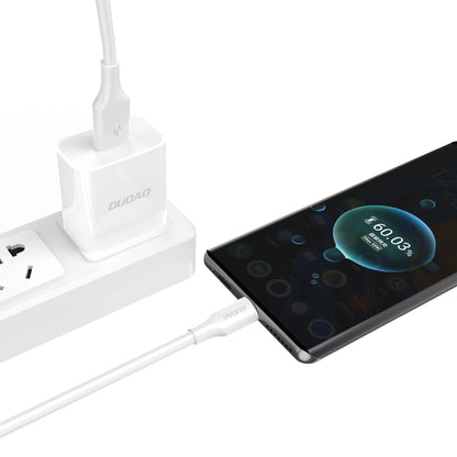 Datový a nabíjecí kabel USB-A - microUSB Dudao L2SM, 18W, 1.2m, Bílý